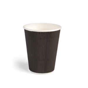 8 Oz Black Ripple Cups