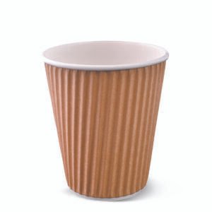 12 Oz Brown Ripple Cups