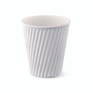 12 Oz White Ripple Cups