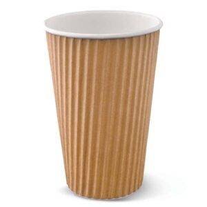 16 Oz Brown Ripple Cups