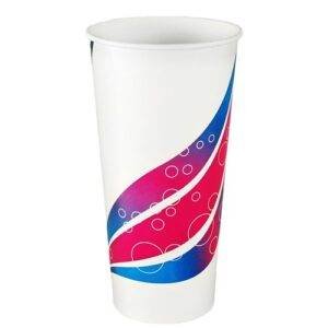 Paper Cup Milkshake Swirl Multi Colour 22 oz
